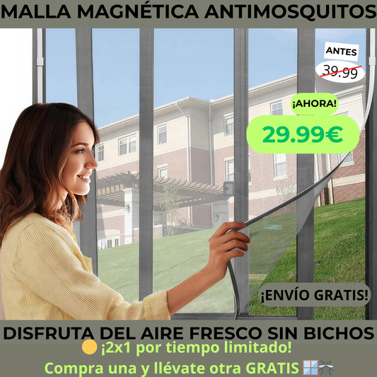 Malla magnética antimosquitos para ventanas - MagnetScreen