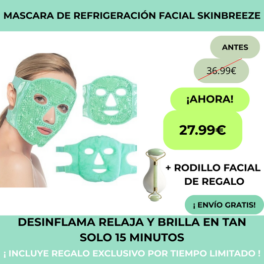 Mascara de Refrigeración Facial - SkinBreeze + Rodillo Facial de Regalo🎁