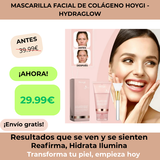 Mascarilla facial de colágeno HOYGI - HydraGlow 25ml